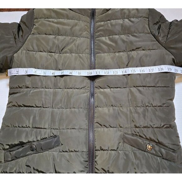 A&I Womens‎ Lightweight Utility Jacket Olive Green Puffer Womens Medium Full Zip - Picture 7 of 8
